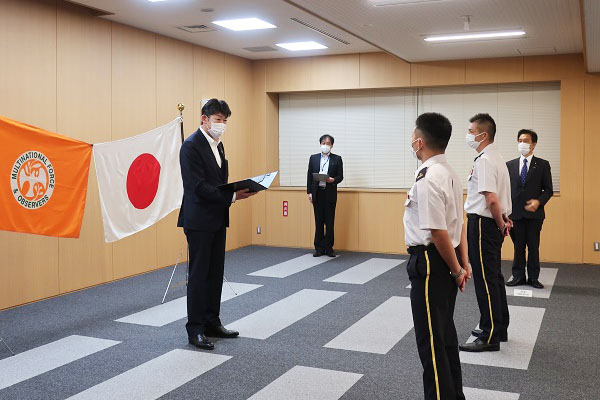 シナイ半島国際平和協力隊帰国式への参加