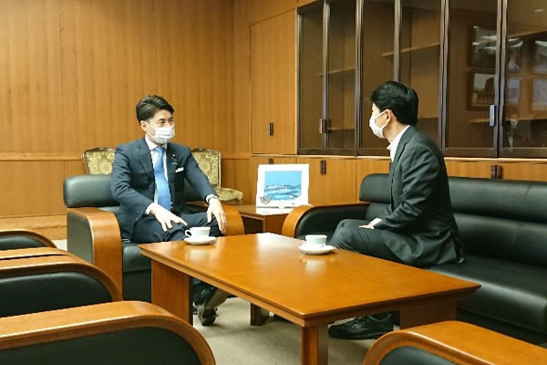 岡山県知事からの表敬