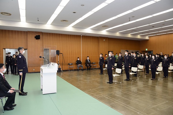 自衛隊東京大規模接種会場 編成完結式