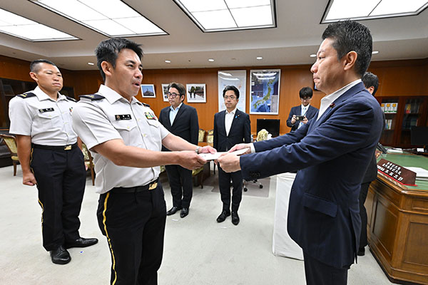 UNMISS司令部要員の辞令交付式