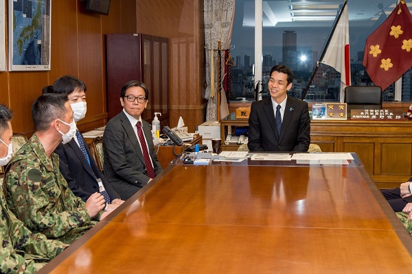 モンゴル能力構築支援に係る派遣自衛官への激励
