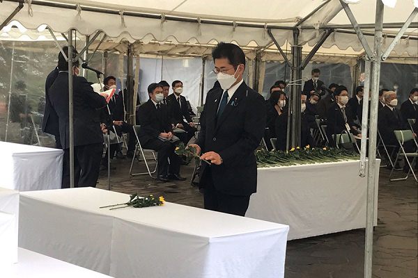 硫黄島戦没者遺骨引渡式
