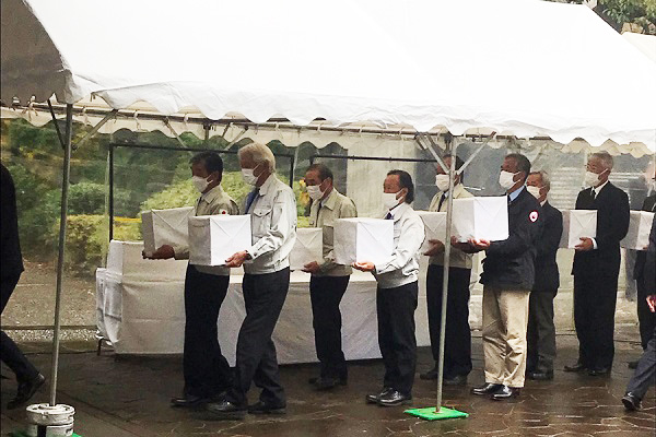 硫黄島戦没者遺骨引渡式