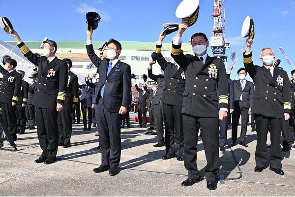 護衛艦「のしろ」引渡式・自衛艦旗授与式への出席