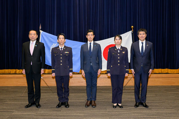 南スーダン国際平和協力隊員（司令部要員）帰国式への出席