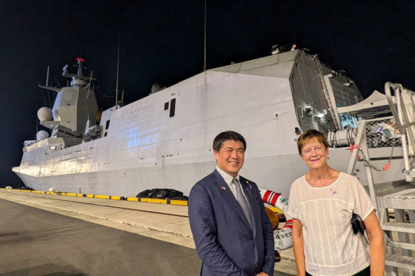 駐日ノルウェー大使主催艦上レセプションへの出席