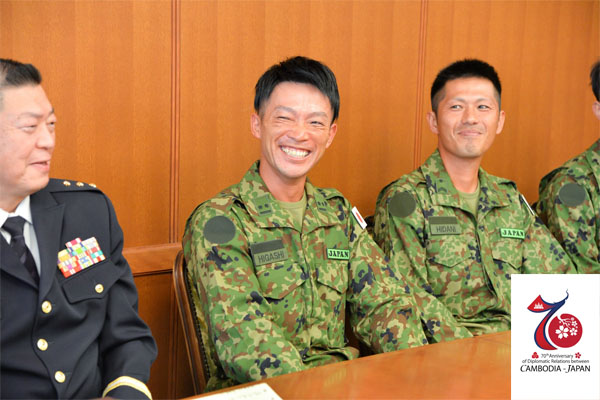 カンボジア能力構築支援に係る派遣自衛官への激励