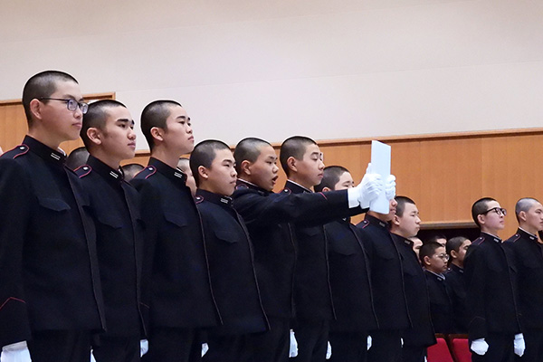 陸上自衛隊高等工科学校入校式への出席