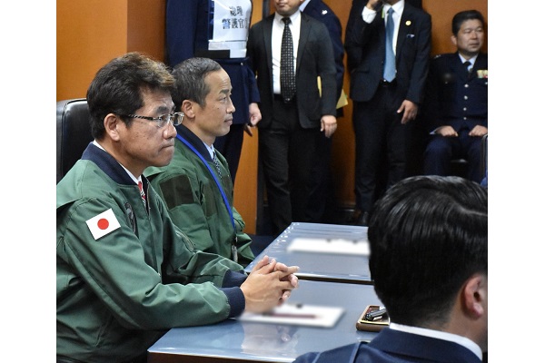 航空観閲式総合予行の視察