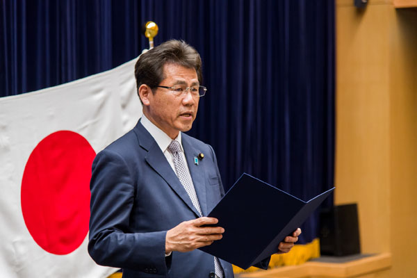 南スーダン国際平和協力隊出発式の出席