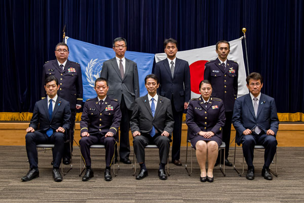 南スーダン国際平和協力隊出発式の出席