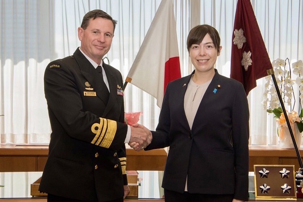ハモンド豪海軍本部長による小野田防衛大臣政務官表敬