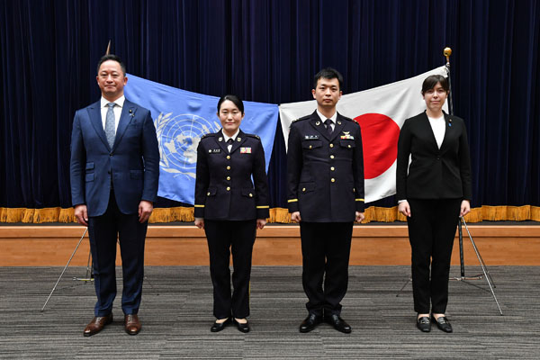 南スーダン国際平和協力隊出発式の参加