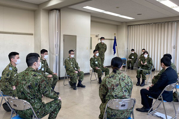 予備自衛官の警備訓練視察