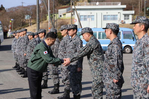 航空自衛隊春日基地、背振山分屯基地視察