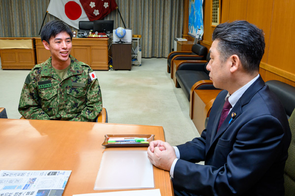 フィジーに対する能力構築支援（衛生）のため派遣される隊員への激励