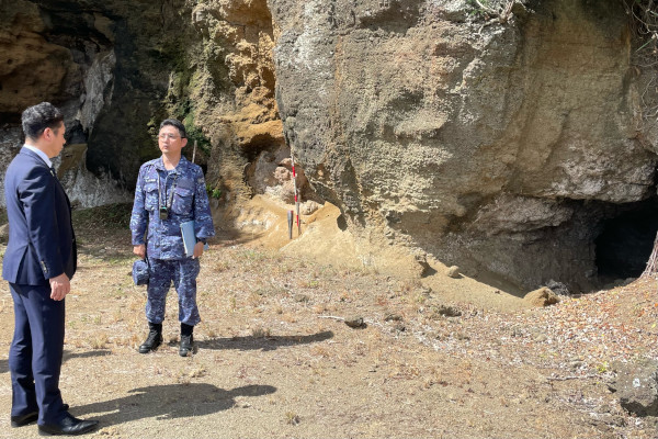 海上自衛隊硫黄島航空基地隊視察