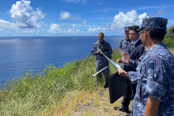 海上自衛隊硫黄島航空基地隊視察