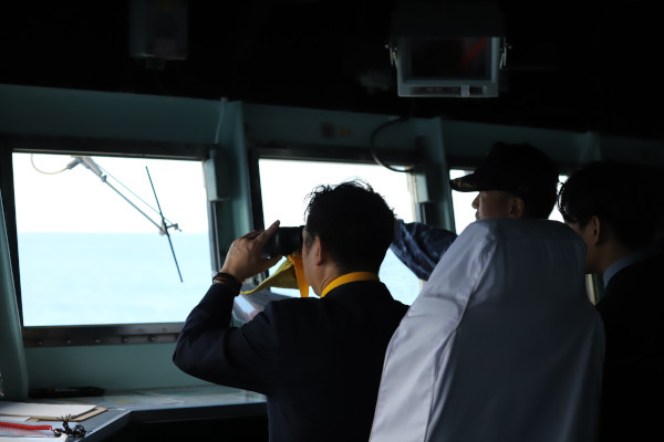 海上自衛隊硫黄島航空基地隊視察