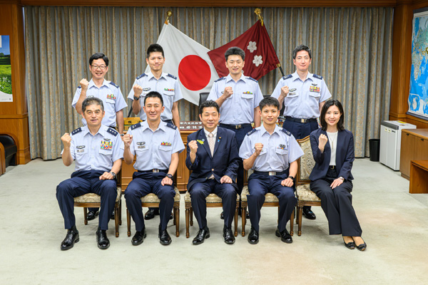 ベトナムに対する能力構築支援（航空気象）のため派遣される隊員への激励