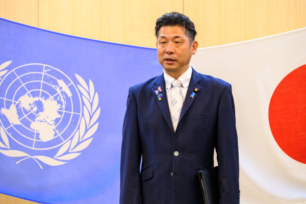 南スーダン国際平和協力隊員（司令部要員）帰国式への出席