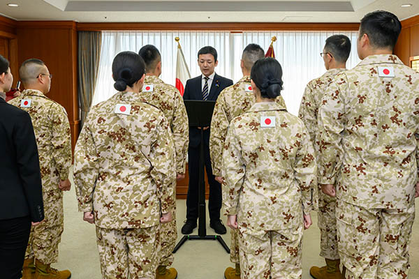 ジブチに対する能力構築支援（軍楽隊育成分野）への激励