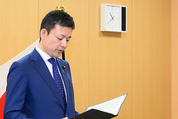 シナイ半島国際平和協力隊出発式への出席