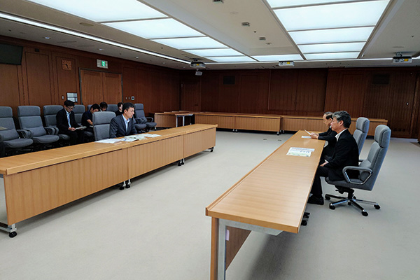 徳島県美馬市長からの表敬