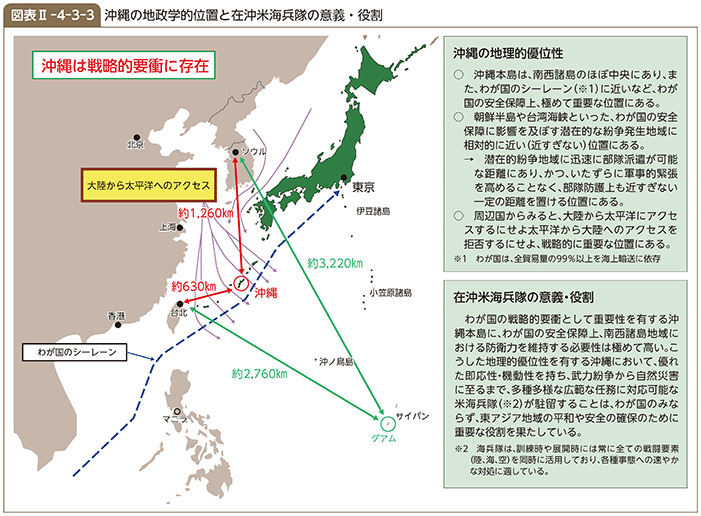 防衛省 自衛隊 平成30年版防衛白書 4 沖縄における在日米軍の駐留