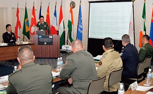 国連PKO工兵部隊マニュアル改訂のため、東京で実施した専門家会合の様子（18（平成30）年12月）