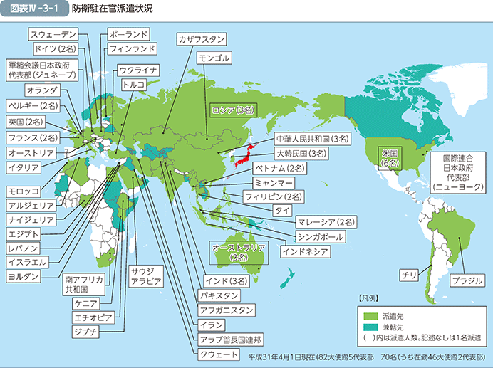 図表IV-3-1　防衛駐在官派遣状況