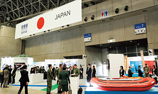 幕張メッセで開催された「防衛・セキュリティ技術国際展示会／カンファレンスDSEI Japan 2019」（19（令和元）年11月）