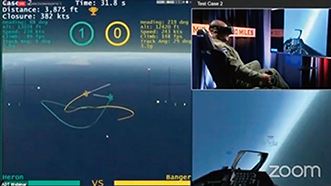 AIと空軍パイロットのシミュレーション戦闘の様子【DARPA】