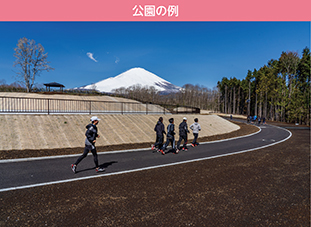 (写真提供:静岡県御殿場市)東富士演習場に隣接する御殿場市では、住民の避難などの円滑化を図るため、市が行う公園の整備に対し、助成を行いました。