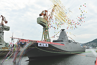 令和元年度計画護衛艦(01FFM)「のしろ」の命名式・進水式