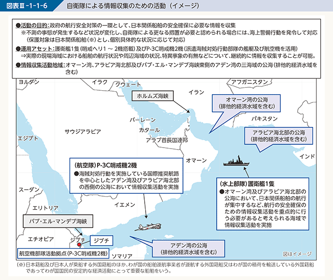 防衛省 自衛隊 令和4年版防衛白書 4 中東地域における日本関係船舶の安全確保のための情報収集