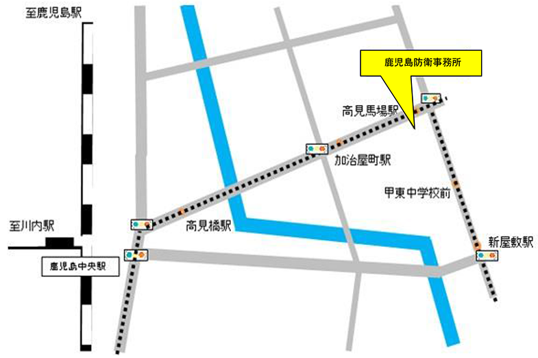 鹿児島防衛事務所マップ画像