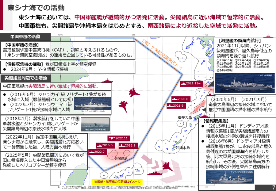 中国情勢（東シナ海・太平洋・日本海）資料07