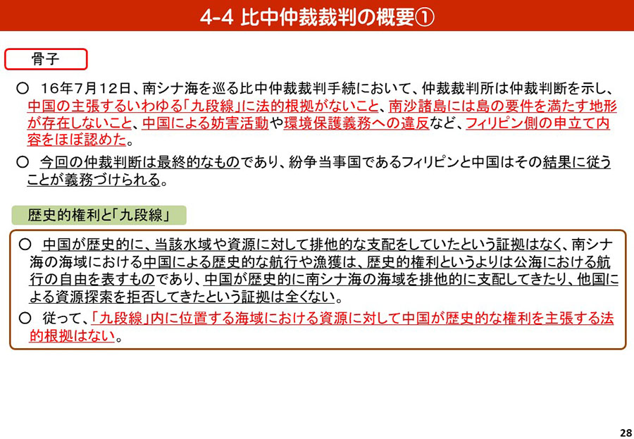 南シナ海情勢（中国による地形埋立・関係国の動向）資料36