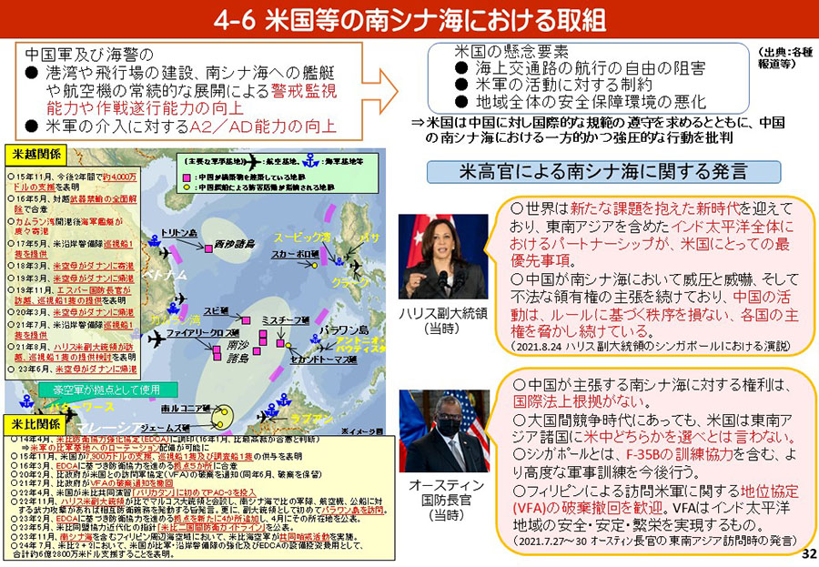 南シナ海情勢（中国による地形埋立・関係国の動向）資料40