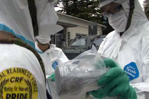 捜索活動後のスクリーニング
