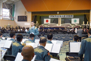 第６音楽隊による追悼演奏：多賀城中学校体育館