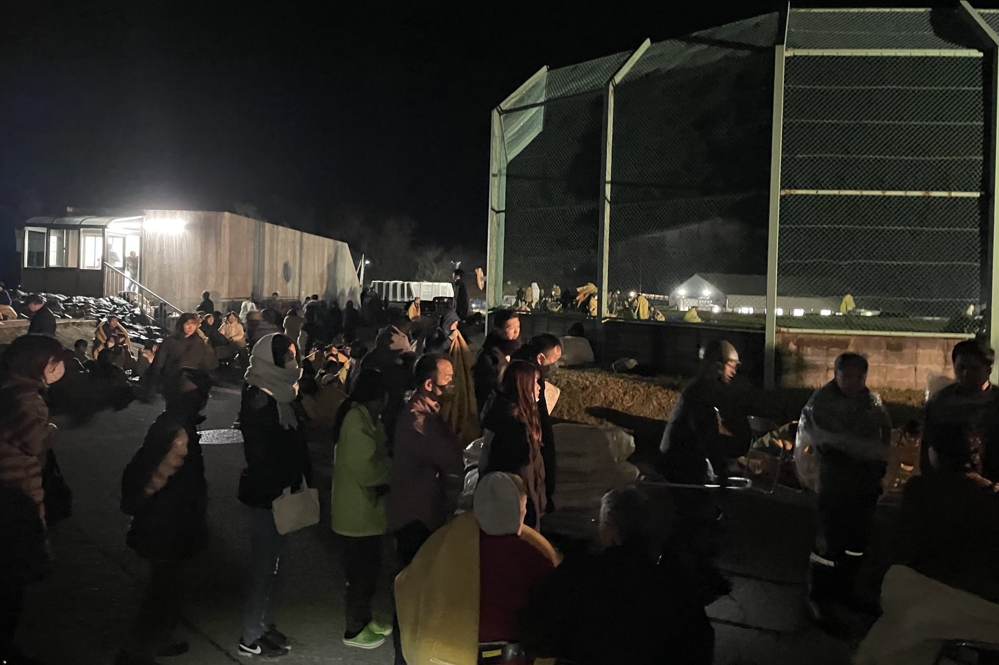 航空自衛隊輪島分屯基地における避難住民の受け入れ