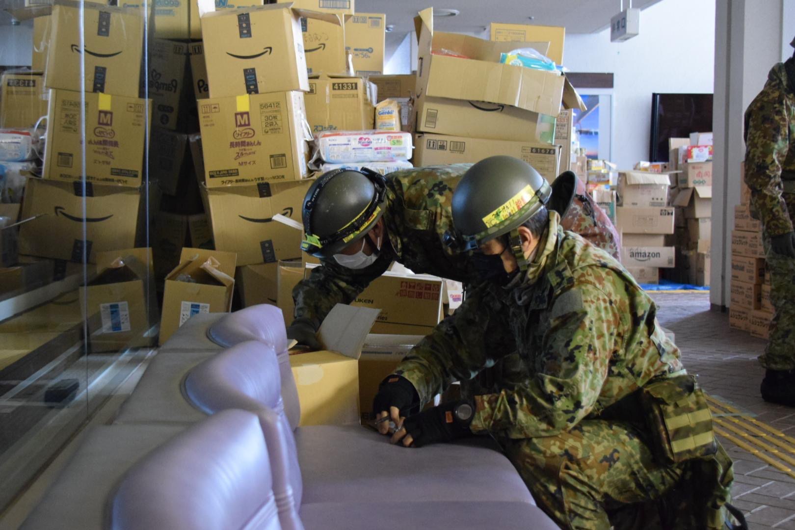 即応予備自衛官による物資輸送支援（輪島市）