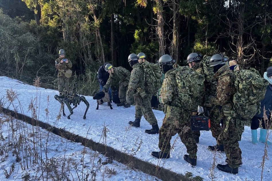 JTF遊撃隊によるUGVを使用した避難支援（輪島市下山町）