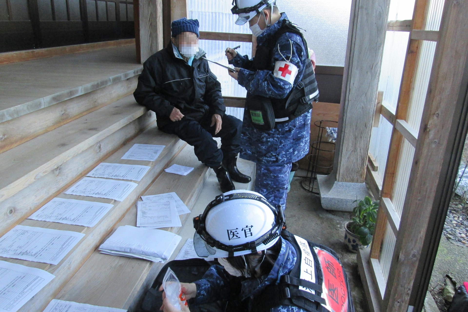 舞鶴衛生隊による巡回診療（輪島市）