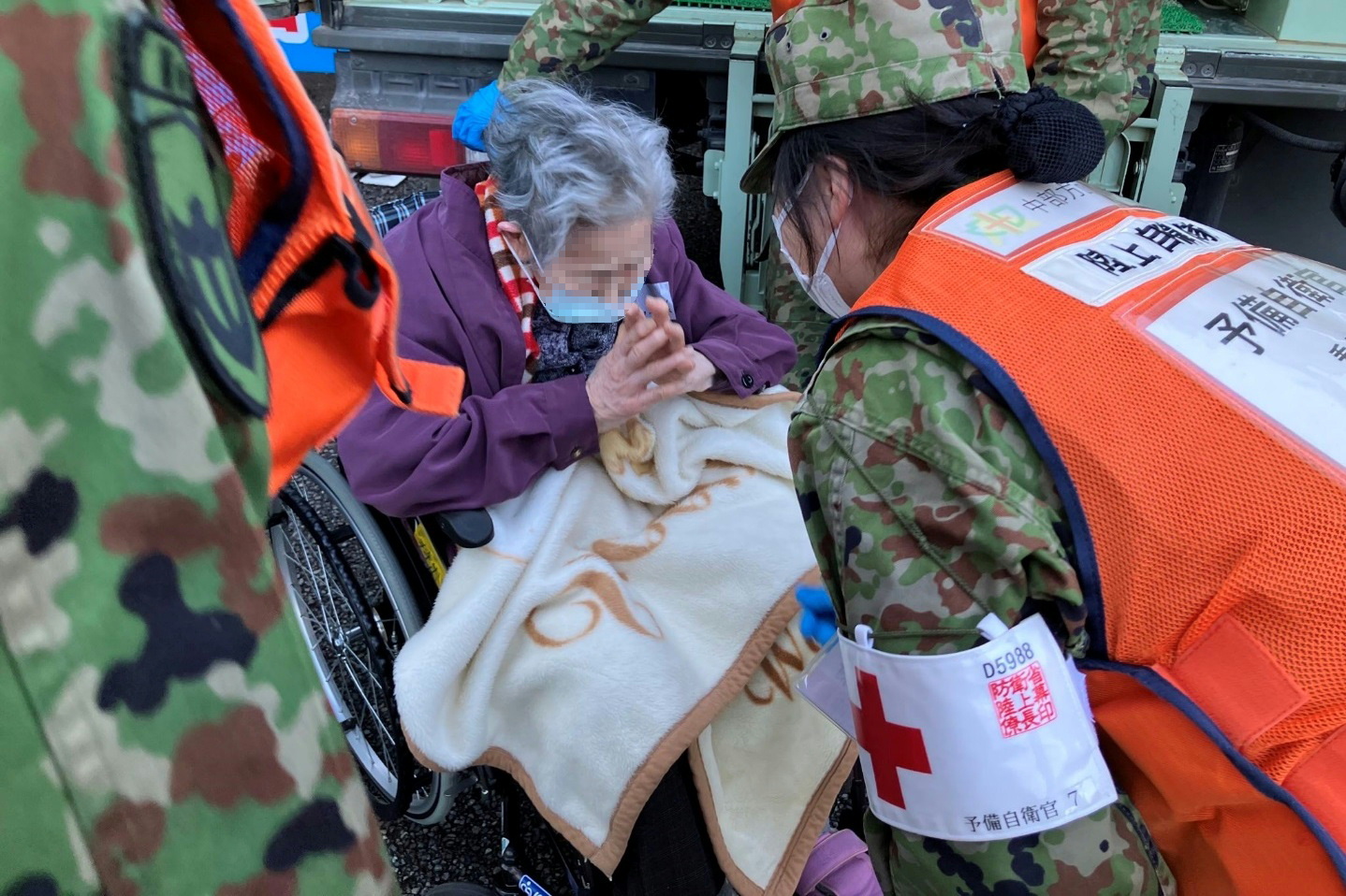 予備自衛官による2次避難支援（珠洲市）