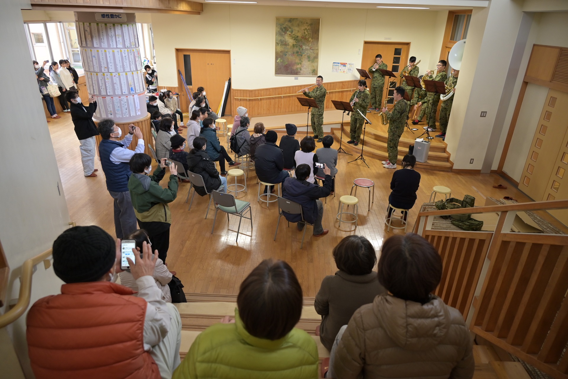 第10音楽隊による慰問演奏（能登町柳田小学校）