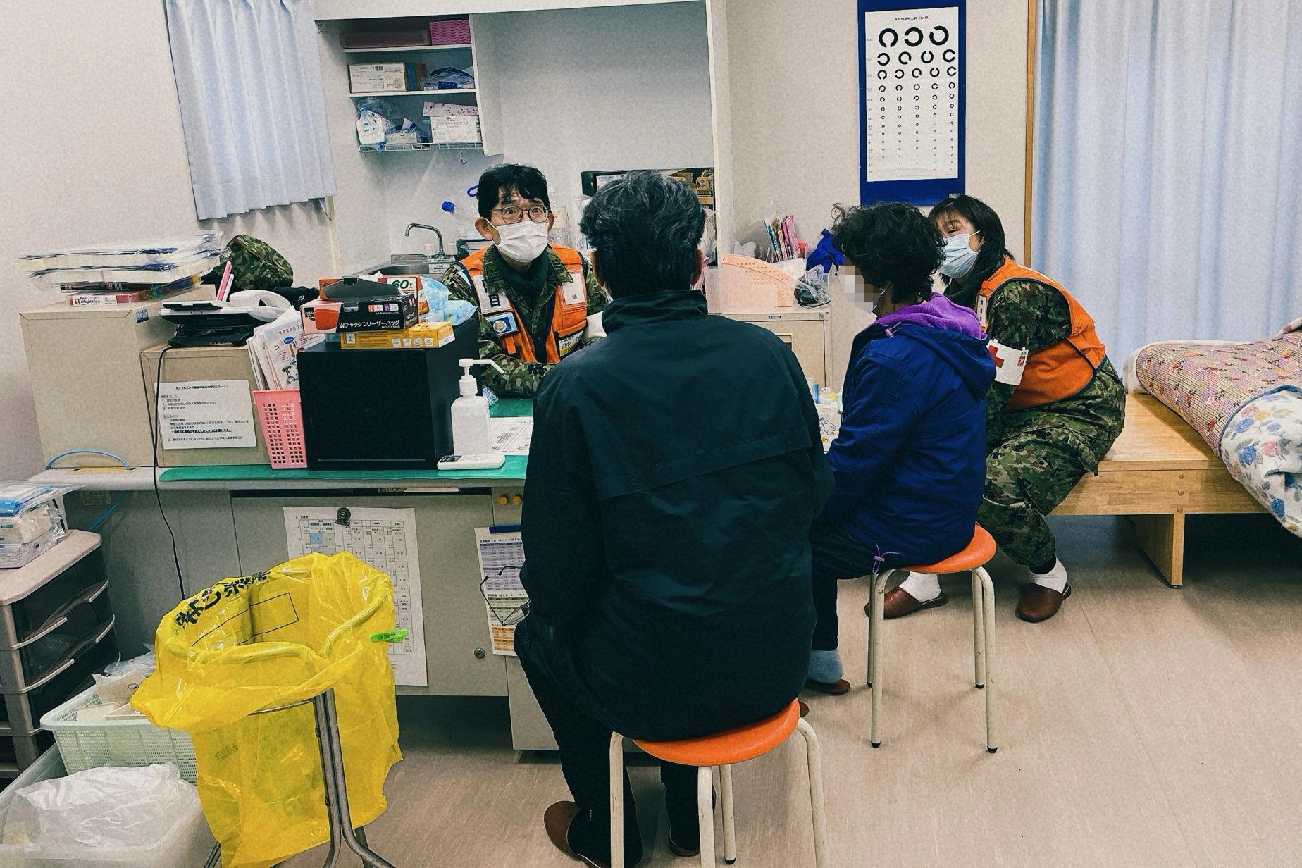予備自衛官による巡回診療（珠洲市大谷小中学校）