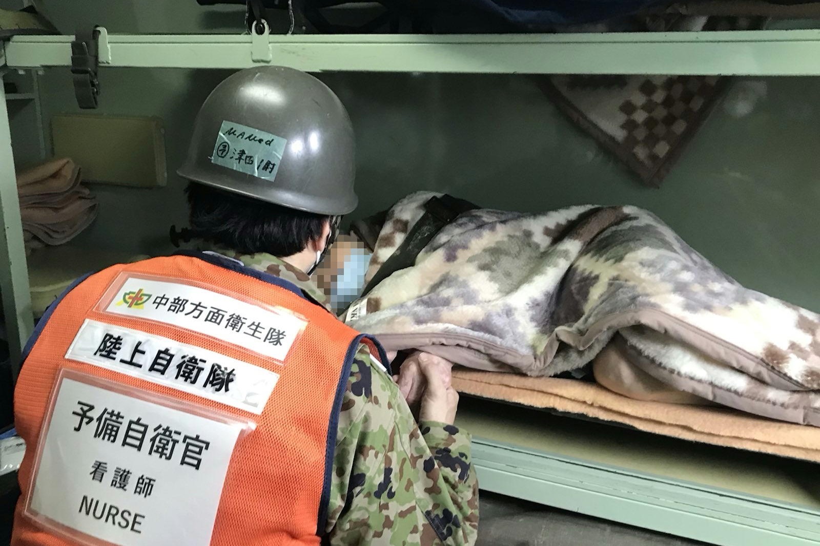 予備自衛官による患者搬送中の対応
